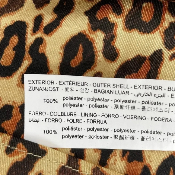 Zara Leopard Print Draped Neckline Camisole Tank Top  Size XS Mob Wife - Picture 7 of 9